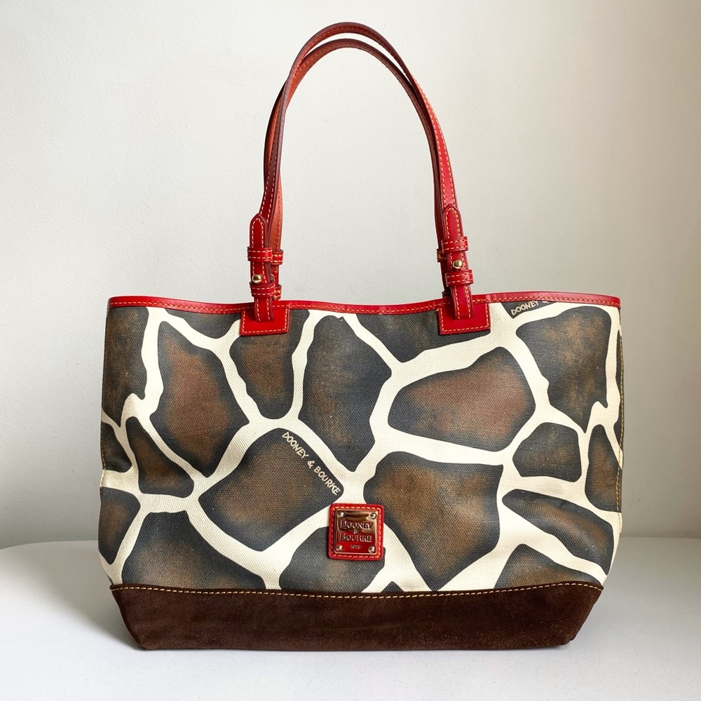 Dooney & Bourke Giraffe Print Canvas Tote Bag